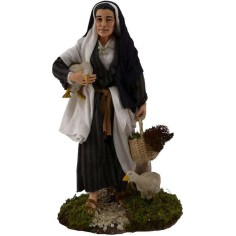 Vecchia con oche 30 cm Mondo Presepi