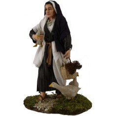 Old woman with geese 30 cm 2