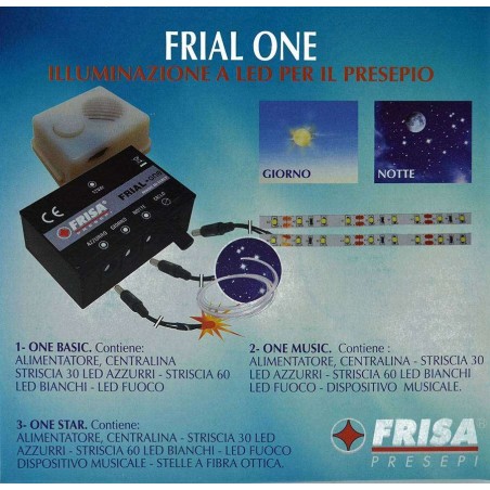 Frial One con strisce Led e fuoco- Centralina led presepe