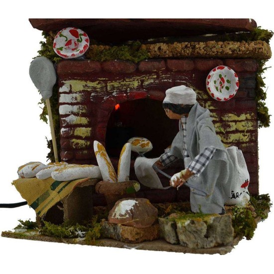 Baker moving 10 cm with fire