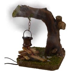 Fuoco con pentolino effetto fumo-Guarda il video! Mondo Presepi 2