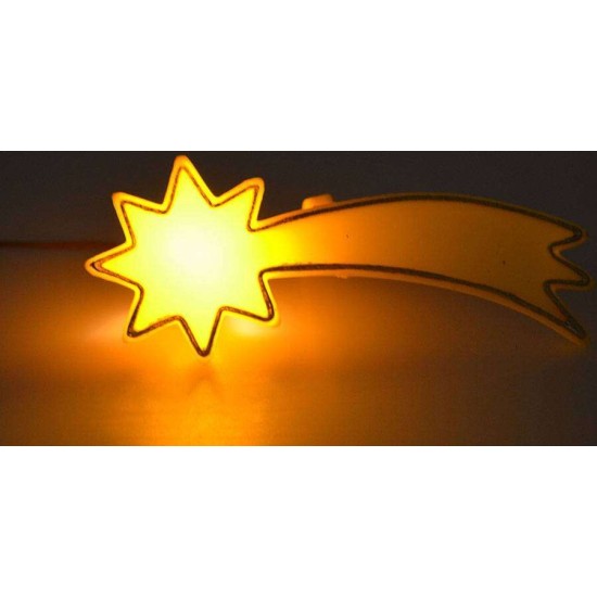 Stella cometa 9 cm con luce 3,5 Volt Mondo Presepi