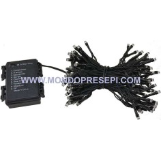 144 Led luce fredda con timer e 8 giochi di luce Mondo Presepi