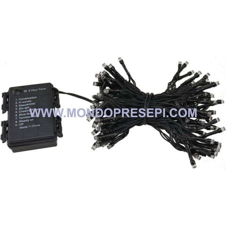 144 Led luce fredda con timer e 8 giochi di luce Mondo Presepi