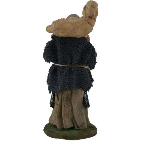 Shepherdess with sheep on the shoulders 12 cm