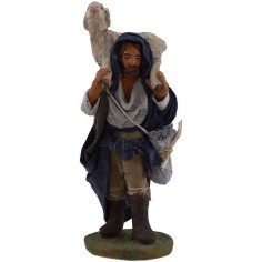 Pastor con oveja a hombros 12 cm Mundo Belenes