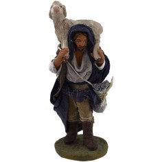 Shepherd with sheep on shoulders 12 cm 2