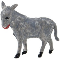 Asno para estatuas h. 3,5 cm - animales para belén Mondo Presepi