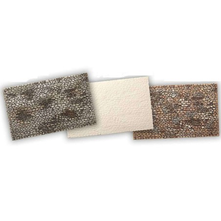 Pared con piedras de resina de 26,5x16x0,6 cm en los colores: