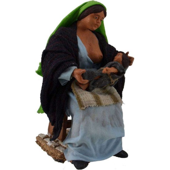 Woman nursing her baby 16 cm