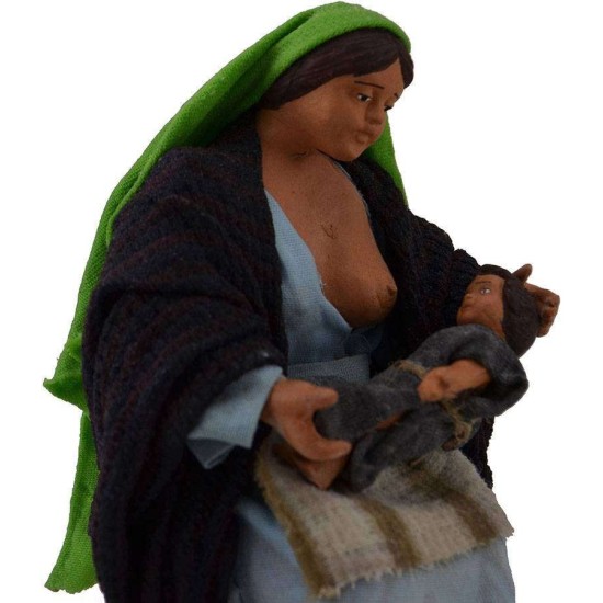 Woman nursing her baby 16 cm