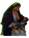 Donna che allatta il bambino 16 cm Mondo Presepi