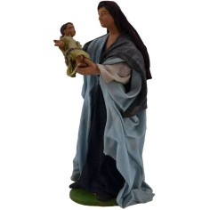 Donna con bambino 16 cm Mondo Presepi