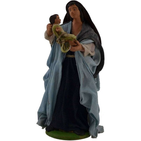 Donna con bambino 16 cm Mondo Presepi