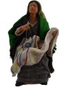 Seated woman sewing 16 cm