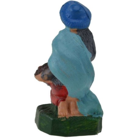 4 cm color Pastore con cesto in pvc Mondo Presepi