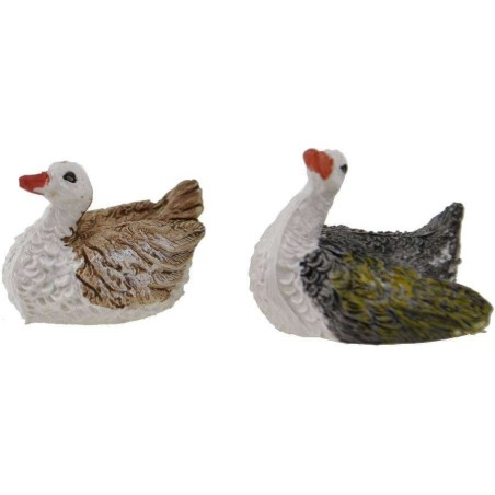 Set de 2 cisnes de 3,5 cm Mondo Presepi