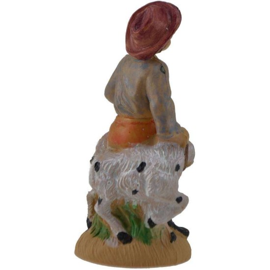 8 cm pastor con perro en PVC lux Mondo Presepi