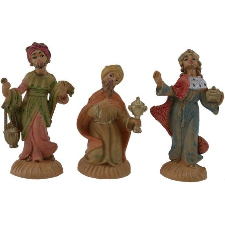 6 cm Set of three Magi in pvc lux
