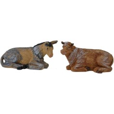 6 cm Ox and donkey set in pvc lux