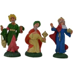 6 cm Juego de Tres Reyes Magos en PVC Mondo Presepi