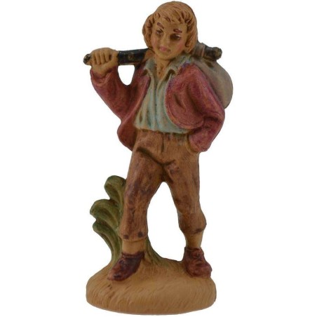 8 cm Caminante con fardo en pvc lux Mundo Belenes