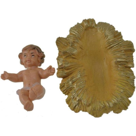 6 cm Natividad conjunto 3 piezas en PVC Mundo Pesebres