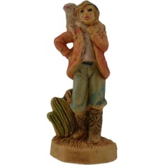 4 cm lux Shepherd with sheep on the shoulders in pvc lux