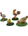 Set of 4 courtyard animals in pvc
