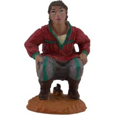 Uomo che fa il bisogno 8 cm Oliver Mondo Presepi 2