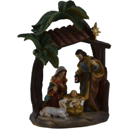 Natividad en resina 9,5x5,5x16 h. Mundo Pesebres