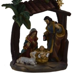 Natività in resina 9,5x5,5x16 h. Mondo Presepi 2