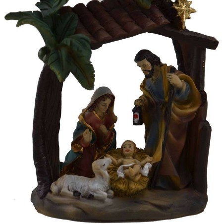 Natività in resina 9,5x5,5x16 h. Mondo Presepi