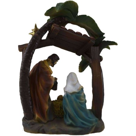 Natividad en resina 9,5x5,5x16 h. Mundo Pesebres