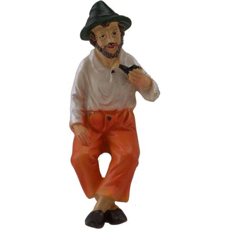 9 cm Man sitting in resin