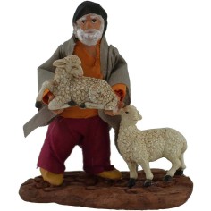 Shepherd with sheep 10 cm
