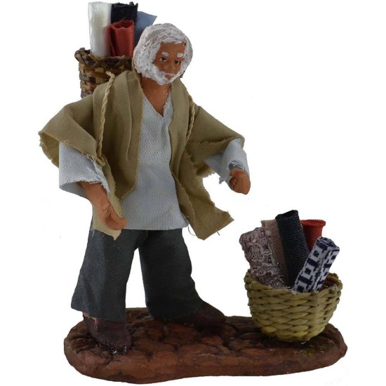 Vendedor de telas 10 cm -Estatuas de terracota pesebre