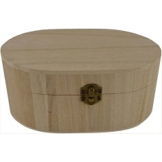 Oval wooden box 17x12x7.2 cm