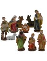 Juego de 10 figuras de 8 cm: Natividad, Reyes Magos, Pastor y Oveja Mundo