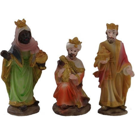 Juego de 10 figuras de 8 cm: Natividad, Reyes Magos, Pastor y Oveja Mundo