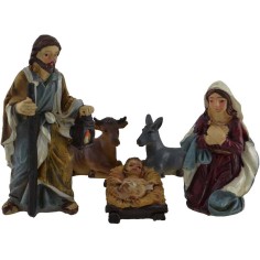 Set 11 figure 9 cm Natività presepe, Re Magi, angelo, pastore e 2