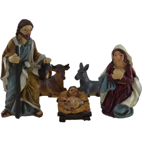 Set 11 figure 9 cm Natività presepe, Re Magi, angelo, pastore e