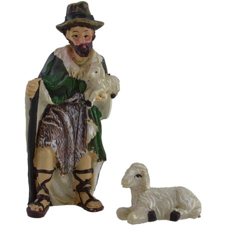 Conjunto de 11 figuras de 9 cm de un Belén, Reyes Magos, ángel