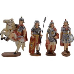 Conjunto de 4 soldados de 15 cm en resina Mondo Presepi 2