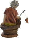 Fisherman 15 cm in resin for nativity scene