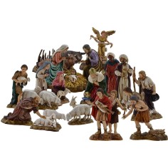 Complete nativity scene 14 subjects Landi Moranduzzo