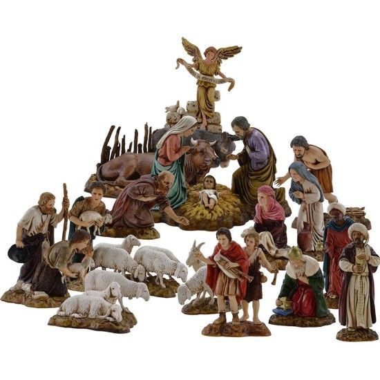 Complete nativity scene 14 subjects Landi Moranduzzo