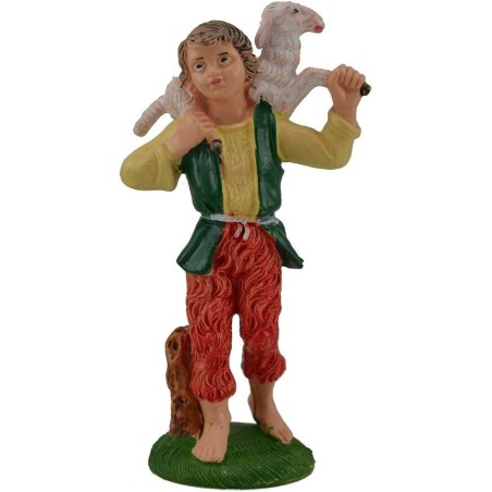 Shepherd with sheep on shoulders 10 cm