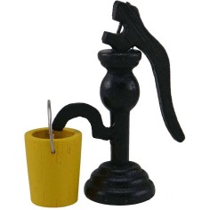 Column fountain with nativity bucket