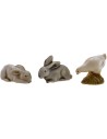 Animali da cortile 7 pezzi Landi Moranduzzo per statue 10 cm